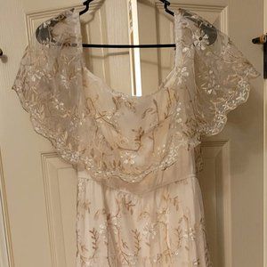 Aurora Off Shoulder Maxi Dress | Gold Thread